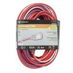 Southwire 2549SWUSA1 - Cavo di prolunga da 30,5 m con estremità illuminata; cavo di prolunga per interni ed esterni, resistente all'acqua, flessibile, colore: rosso, bianco e blu