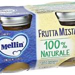 Mellin Omogeneizzato Di Frutta Mista, Naturale, 100 g, Confezione da 24