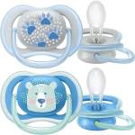 Philips Avent SCF085/03 - Succhietto Ultra air, Lascia respirare la pelle del tuo bambino, Ortodontico & senza BPA, 6-18 m, confezione da 2 pz