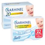 Pacchetto di Narhinel Aspiratore Nasale Soft + 20 Ricambi usa e getta per Aspiratore Nasale