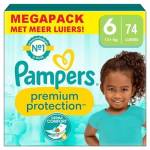 Pampers Premium Protection Taglia 6, Pannolini x74, 13Kg+, Notre N°1 pour le Confort et la Protection des peau Sensibles