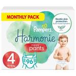 Pampers Pannolini per bambini, taglia 4 (9 kg-15 kg), 96 mutandine, scatola mensile, protezione delicata della pelle e ingredienti a base di piante