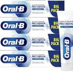 Oral-B Dentifricio Pro Repair, Gengive e Smalto, Neutralizza i batteri, Riduce le irritazioni Ripristina i minerali dello smalto, Original, 4 Confezioni X 100ml