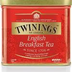 Twinings, English Breakfast Tea, Classica Miscela di Tè Neri Selezionati dal Sapore Deciso e Corposo, Infusi e Tisane, Confezione in Latta da 100 gr