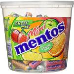 Mentos Mini, Caramelle Confettate, Gusto Fragola, Mela, Arancia, Limone, Confenzione da 120 Mini Roll Incartati Singolarmente, Secchiello Ideale da Condividere per Feste, Compleanni