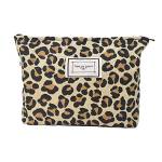 LYDZTION - Trousse da donna, con stampa leopardata, in tela, per trucchi, da viaggio, accessori da toeletta, colore: giallo