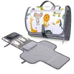 LUDAZON® Fasciatoio Portatile Pieghevole, NUOVO MODELLO 2024, L'unico con cuscino Ergonomico spesso 1 CM, Neonato Accessori Utili, Regalo Maschio e Femmina, Lista nascita Bebè, GUARDA IL VIDEO