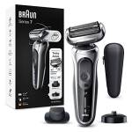 Braun Series 7 Rasoio Elettrico Per Barba Senza Fili Con Testina Completamente Flessibile, Base Di Ricarica, Rifinitore Di Precisione, Wet&Dry Ricaricabile, 70-S4200cs Argento