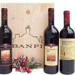 Vini Brunello Rosso Montalcino e Rosso Toscana Cantina Banfi in Cassetta Legno Originale – Confezioni Regalo Vini Pregiati per Occasioni Importanti - cod V166