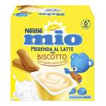 Nestlé Mio Merenda al Latte Biscotto, da 6 Mesi, 6 Confezioni da 4 Vasetti, 24 Vasetti