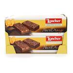 Loacker - Patisserie Gran Pasticceria Noir Orange - Pasticcini Wafer, Cuore di Cacao e Note d'Arancia, Coperti di Cioccolato Fondente e Crispies di Cereali - Merenda e Snack - Confezione da 12 Pezzi