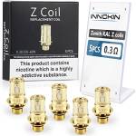 INNOKIN Zenith Kal Z Coil, Resistenze Di Ricambio Da 0,3 Ohm Per Kroma-z Pod, Itaste-a Kroma, Z0 Kit, Confezione Da Pezzi, Senza Nicotina, Acciaio, 5 Unità