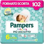 Pampers Baby Dry Extralarge, 102 Pannolini, Taglia 6 (15-30 kg)