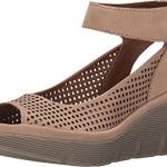 Artisan by Clarks - Abito da donna con zeppa, marrone chiaro, Beige (Nabuk marrone chiaro), 43 EU