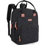 Zaino Mamma Multifunzione Bambino Impermeabile Zaino Fasciatoio Nappy Grande Capacità Borsa Mamma con Ganci per Passeggino,2 Tasche Isolanti Bottiglia (Nero)