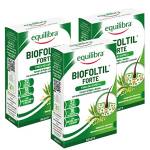 Equilibra Integratori Alimentari, Biofoltil Forte, Integratore per il Benessere di Capelli e Unghie, a Base di Zinco, Selenio e Rame, con Ortica, Miglio e Bambù, 3 Pezzi da 32 Capsule