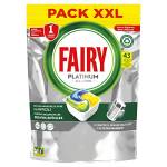 Fairy Platinum Detersivo Pastiglie Lavastoviglie, Brillantante, 43 Capsule Lavastoviglie, Limone, Con Sistema Di Prelavaggio Integrato, Efficace Nelle Sfide Difficili Contro Lo Sporco