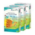 FLEUR ALPINE Biscotti Baby con Succo di Pera, 3x120g I Snack Alimento Completo per Bambini dai 6 Mesi in Su I Snack Fette Biscottate Integrali senza Zuccheri Aggiunti I 18x2 Biscotti