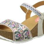 Desigual Flowers, Scarpe col Tacco con Cinturino a T Donna, Bianco (White 1000), 38 EU