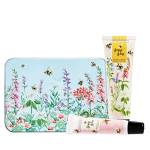 Heathcote & Ivory Busy Bees Hand & Lip Tin | Crema mani 50 ml e balsamo per labbra da 10 ml, arricchito con oli essenziali, cruelty free e vegano, taglie adatte ai viaggi