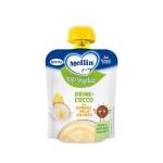 MELLIN Merenda 100% Vegetale,Pouch Cocco, gusto Mela Banana e Ananas 90g, Senza Zuccheri Aggiunti - 6 Confezioni da 90g