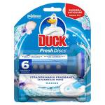 Duck Fresh Discs - Base per Dischi Gel Igienizzanti WC, Profumo Marine - Confezione da 1 Applicatore, 1 Tubo, 6 Dischetti