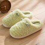 UKKO Pantofole Donna Pantofole di Cotone Donne Donne Scarpe Domestiche per La Casa Faux Fur Sandali Sandali Invernali Antiscivolo Sandalias Sandalias Shofar Shuy-Female Green,40-41(Eu39-40)