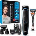 Braun Regolabarba Tagliacapelli Uomo Rasoio Incluso, Rifinitore Barba, 7 Accessori inclusi, Idea Regalo, MGK5280 All-in-One Nero