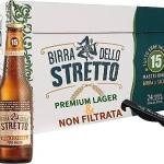 Sicilia Bedda - BOX DEGUSTAZIONE BIRRA DELLO STRETTO NON FILTRATA E PREMIUM LAGER - 12 Bottiglie per Tipo - 24 x 33 con Apribottiglia Sicilia Bedda