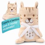 Babykajo Coperta Neonato - Coperta Per Neonati 2 in 1 che si Trasforma in Giocattolo - Regalo Perfetto per Bambini e Bambine - Coperta per Bambini Personalizzata