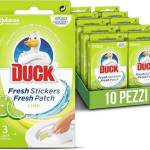 Duck Fresh Stickers - Adesivi Gel Igenizzanti WC, Fragranza Lime, Formato Scorta Da 10 Confezioni da 3 Pezzi Cad., 27 ml