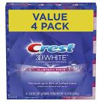 Crest 3D White Luxe, Glamorous White, Vibrant Mint Toothpaste 4,1 Oz (Confezione da 4) By, 116 g (confezione da 4)