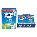 MELLIN 3 - Latte di Crescita in Polvere per Bambini - dal 1° anno compiuto al 2° anno - Confezione da 3600 grammi (3 x 1200g)