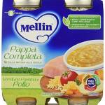 Mellin Pappa Completa Verdure Pastina e Pollo 100% Naturale – 12 Vasetti da 250 gr