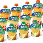 Mellin, Pouch Merenda 100% Frutta con Vitamina C - Mix Gusti - 18 Confezioni da 90 gr