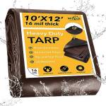 Winpull Telone 30 x 30 m, telone grande da 16 mm, impermeabile, con occhielli in ottone e bordi rinforzati, resistente ai raggi UV, resistente agli strappi e allo sbiadimento, per campeggio, piscina,