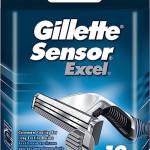 Gillette Sensor Excel - Pezzi di rasoi per gli uomini, 10 unità