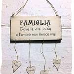 Targa FAMIGLIA in legno personalizzata con nomi - Idea regalo personalizzato