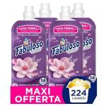 Fabuloso Ammorbidente Lavatrice Concentrato Sensation Magnolia, 216 lavaggi, Bucato Morbido e Fresco 2 volte più a Lungo, 4 x 1.25 L