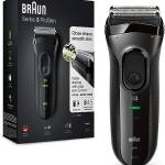 Braun Series 3 ProSkin 3020s Rasoio Elettrico, Nero - Rasoio Elettrico da Uomo Ricaricabile e Senza Fili