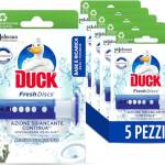 Duck Fresh Discs - Base per Dischi Gel Igienizzanti WC, Fragranza Eucalipto con agenti candeggianti - Formato Scorta 5 Applicatori, 30 dischetti