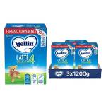 MELLIN 4 - Latte di Crescita in Polvere per Bambini - dal 2° anno compiuto al 3° anno - Confezione da 3600 grammi (3 x 1200g)