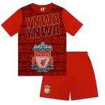 Liverpool FC - Pigiama corto per bambini, ufficiale, Testo rosso, 12-13 Anni