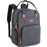 Zaino Mamma Multifunzione Bambino Impermeabile Zaino Fasciatoio Nappy Grande Capacità Borsa Mamma con Ganci per Passeggino,2 Tasche Isolanti Bottiglia (Grigio)