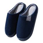 BIISDOST Pantofole da donna in peluche, antiscivolo, imbottite, morbide, invernali, eleganti, per interni, da uomo, in feltro, Z015Navy, 40/41 EU