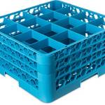 Carlisle RG16-314 OptiClean 16-Compartment Blue Glass Rack