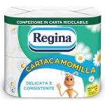 Regina Cartacamomilla - 8 Rotoli di Carta Igienica, 300 Soffici Fogli a 3 Veli, Delicata e Consistente, Confezione in Carta Riciclabile