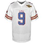 Wudu Bobby Boucher #9 The Waterboy Adam Sandler Movie Mud Dogs Bourbon Bowl, Maglia da Calcio - Bianco - L