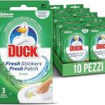 Duck Fresh Stickers - Adesivi Gel Igenizzanti WC, Fragranza Pino, Formato Scorta Da 10 Confezioni da 3 Pezzi Cad., 27 ml