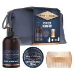 King C. Gillette Kit BALSAMO BARBA, DETERGENTE VISO UOMO, PETTINE BARBA, Ideale per la Cura della Barba, Confezione IDEA REGALO, Set Barba Uomo PROFESSIONALE